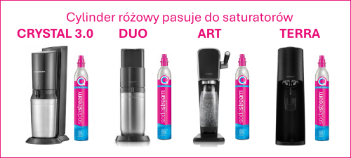 satpink.png różowa butla soda stream warszawa dostawa gratis pink duo terra  atr Sodastream Art, SodaStream Duo, SodaStream Terra